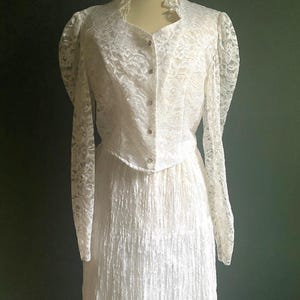 Vintage Banjo Dallas Two Piece Lace Set/ Lace Dress / Vintage Wedding dress / Cowboy Dress / Cowgirl Wedding Dress / Cowgirl