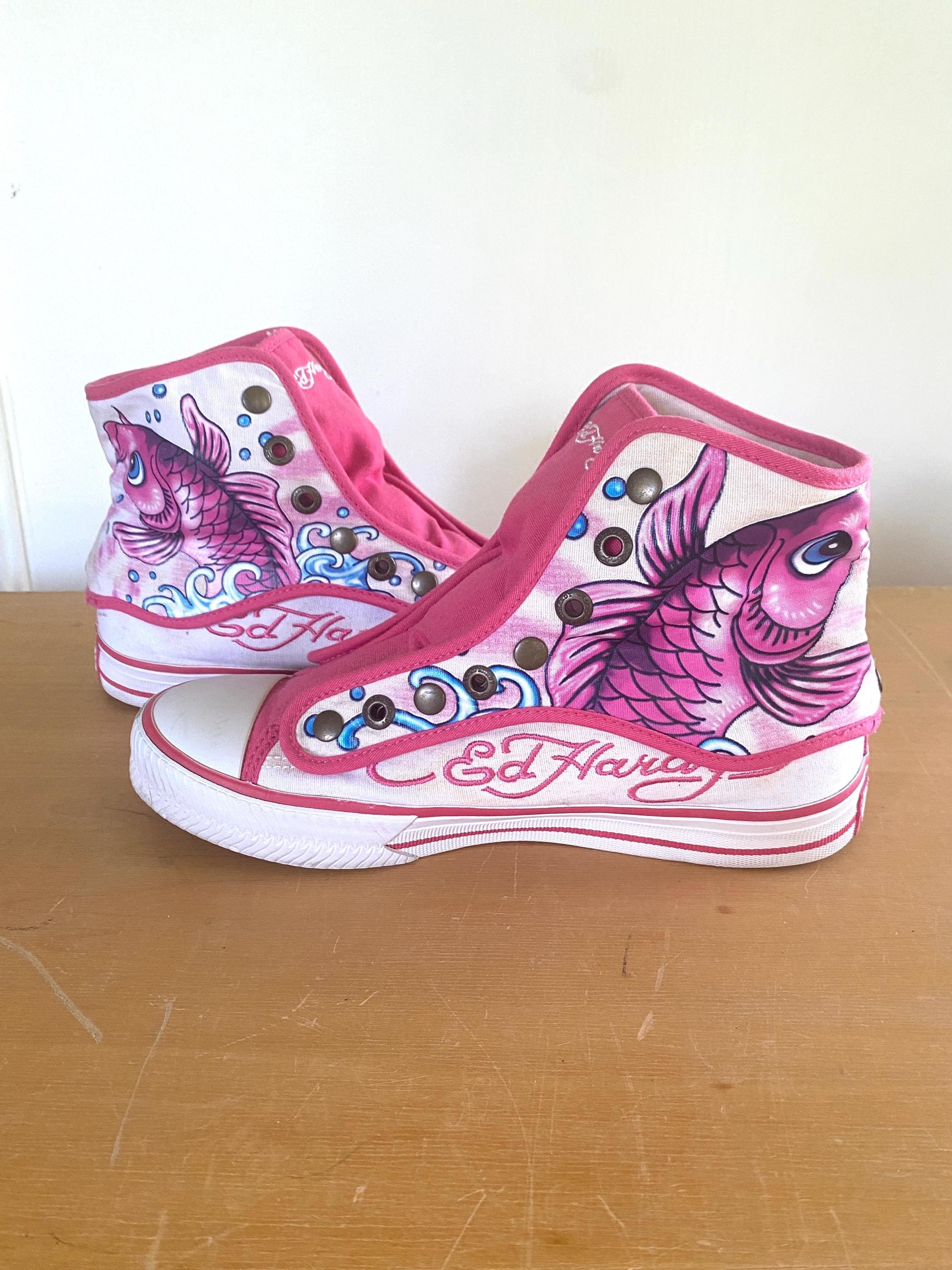 y2k archive \"edhardy エドハーディ\" Lady X Rose NWT Ed Hardy Rose Love Embroidery Women's Y2K Gray Denim