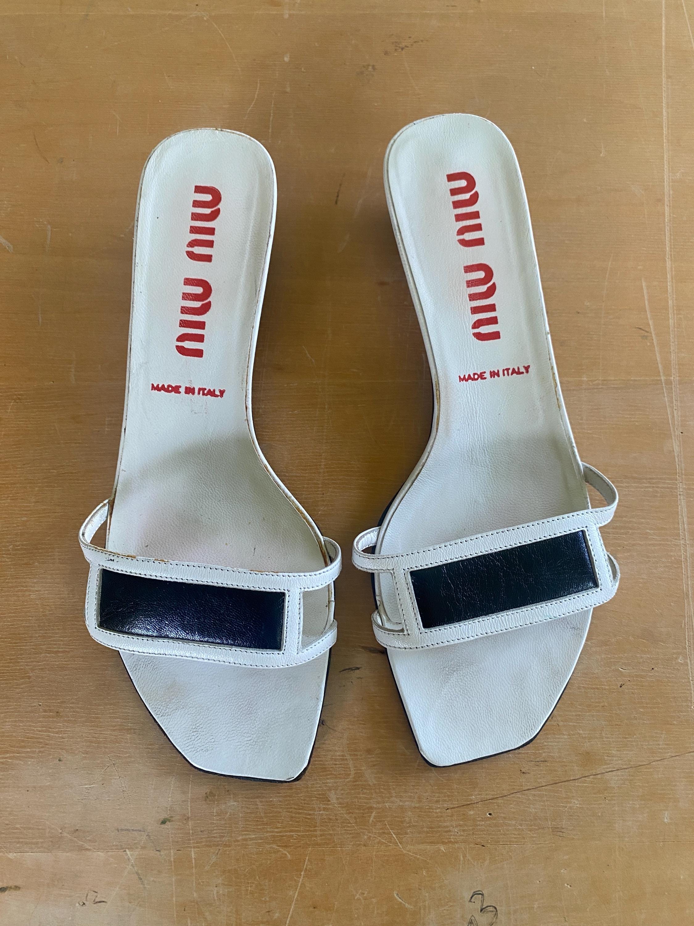 靴 MIU MIU Intrecciato Square toe 00's] 