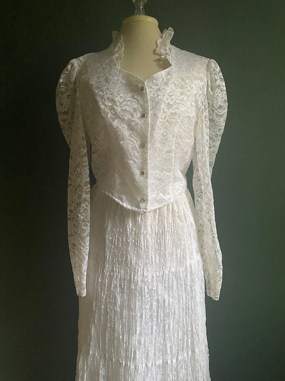 Vintage Banjo Dallas Two Piece Lace Set/ Lace Dres