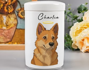 Urna memorial personalizada para animais de estimação, lembrança personalizada para cinzas de cães e gatos.