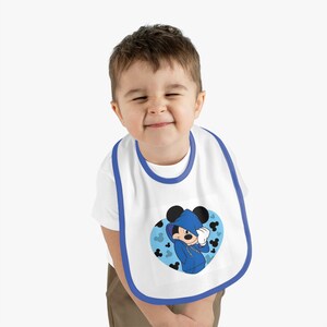 Baby Contrast Trim Jersey Bib image 3