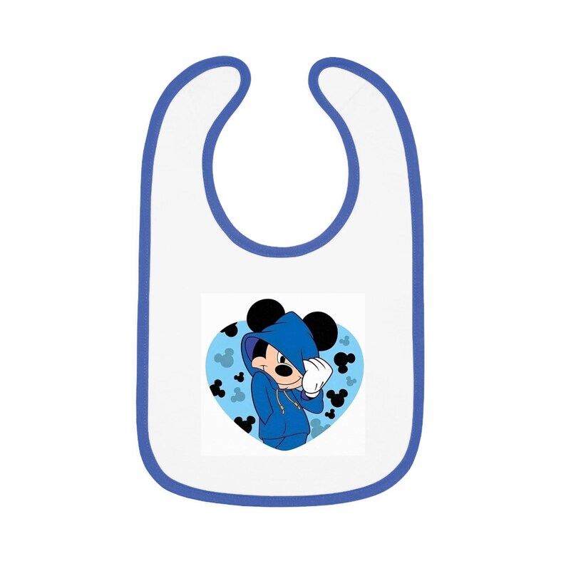 Baby Contrast Trim Jersey Bib image 1