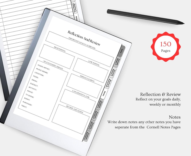 Cornell Notes, Remarkable 2, Note Taking, Note Taking Template, Cornell ...