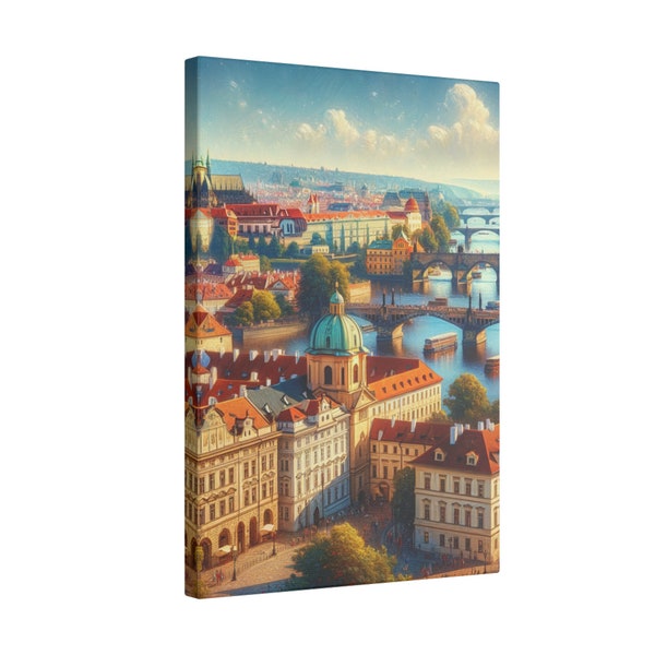 Prag Virtuelle Reise Poster | Geschenk für Weltenbummler | Stadterkundung