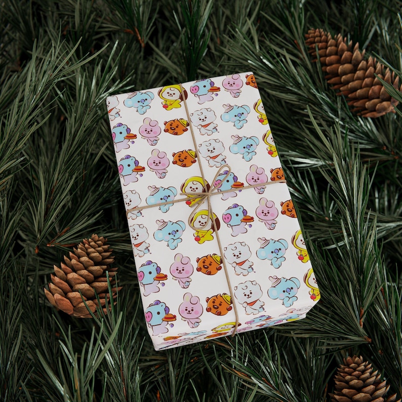 BT21 Wrapping Paper, Kpop ARMY Gift, 90gsm Fine Art Paper image 4
