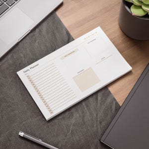 Daily Planner Note Pads for Organization, Office Supplies, Stationery Gift, Productivity Tools, Goal Setting