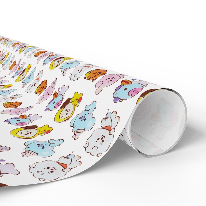 BT21 Wrapping Paper, Kpop ARMY Gift, 90gsm Fine Art Paper image 2