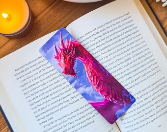 Red Dragon Bookmark for Fantasy Readers - Bookish Merch - Gift for Bookworms and Readers