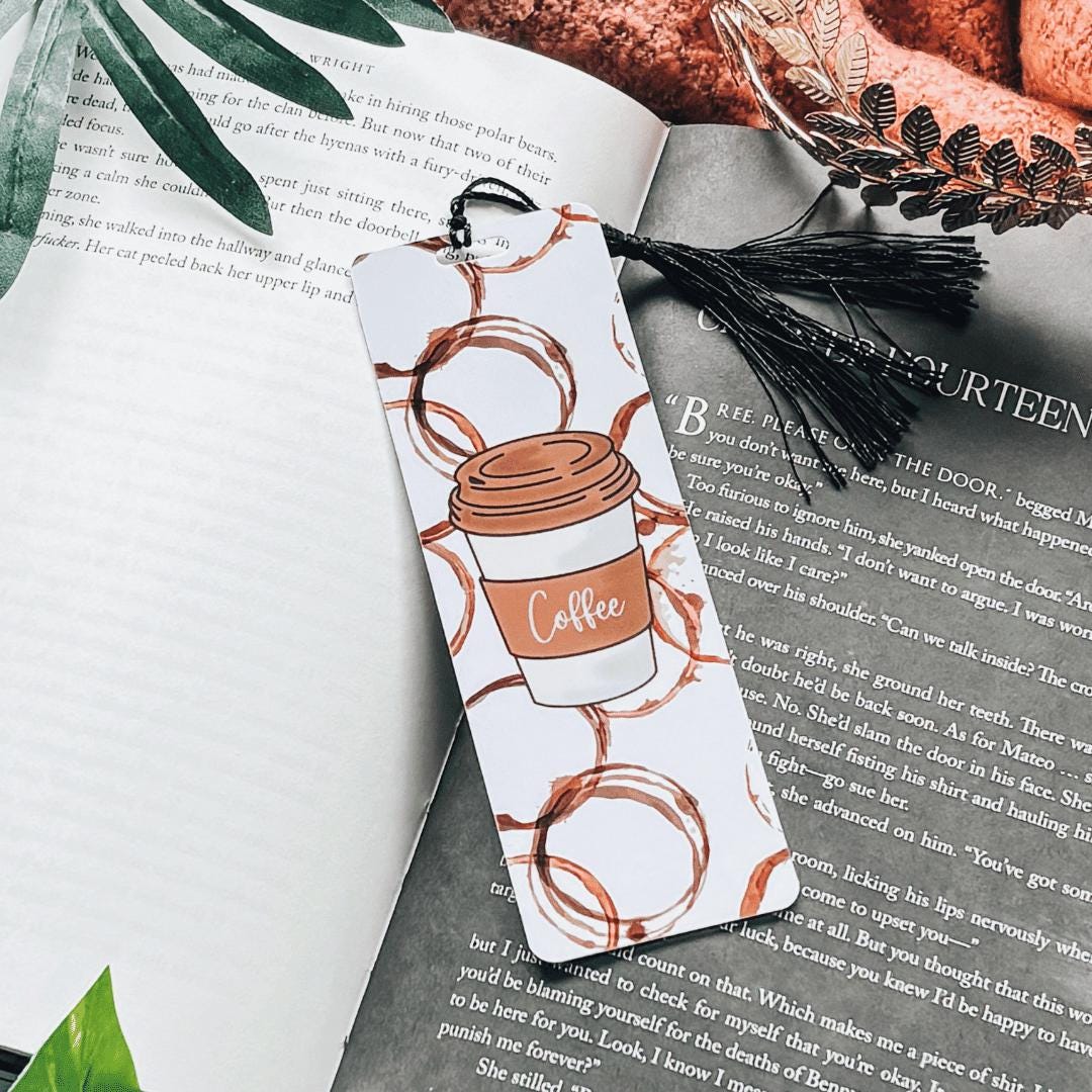 Coffee Stain Bookmark - Bookish Merch for Readers - Food & Drink ...