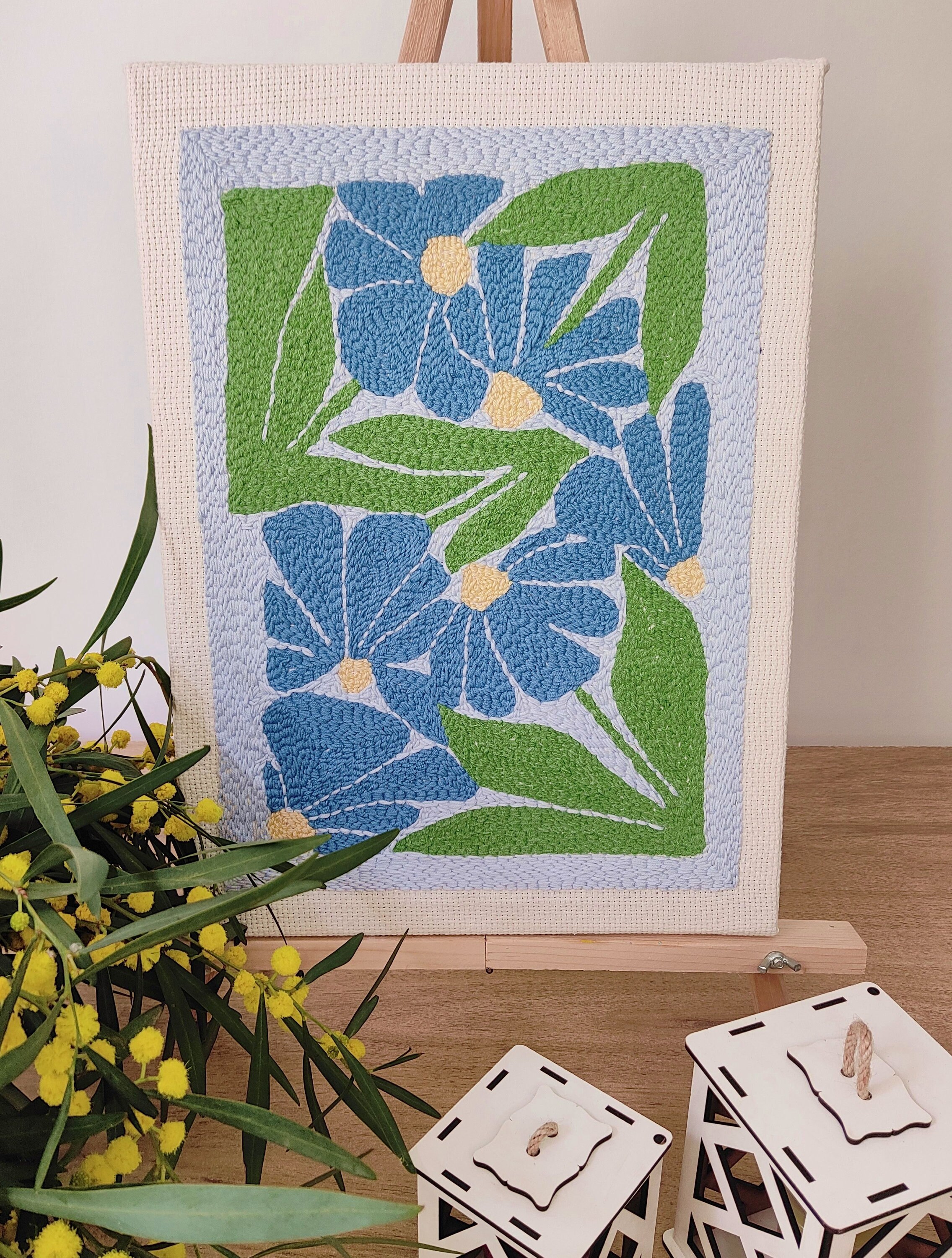 Floral Punch Needles Start Kit , Punch Needle Wall Art , Needle ...
