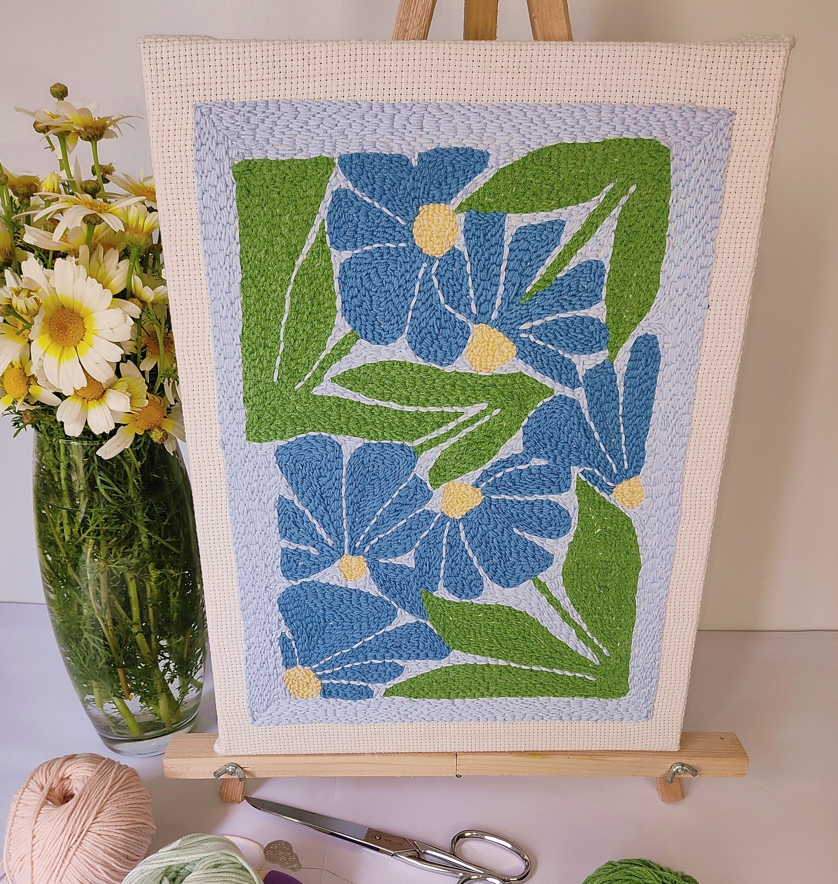 Floral Punch Needles Start Kit , Punch Needle Wall Art , Needle ...