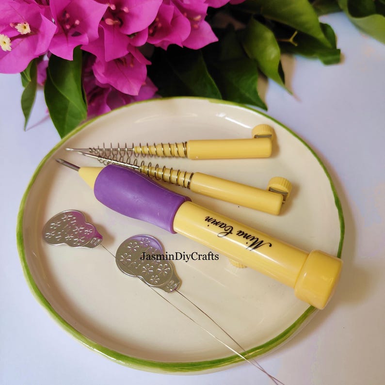 Flower Beginner Punch Needle Kits , Punching Needle Picturesque Hang Decoration , Setting Punch , Diy Punch Needle Decor , Mothers Day Gift zdjęcie 7