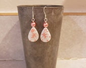 Stunning Upcycled Pyrex Pink Gooseberry Earrings