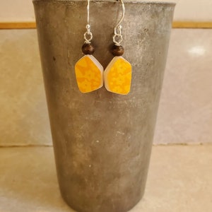 Upcycled Daisy Pyrex Earrings