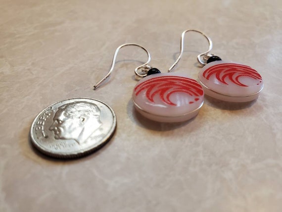 Upcycled Rooster Earrings - image 4