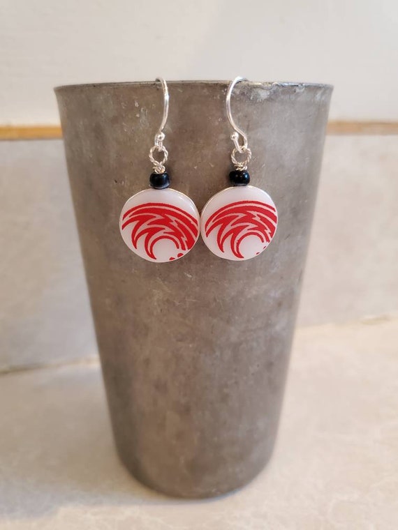 Upcycled Rooster Earrings