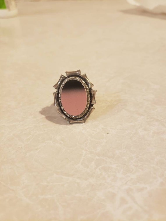 Adjustable Silver Statement Ring - image 3