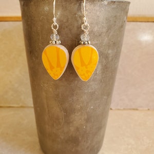 Upcycled Daisy Pyrex Earrings