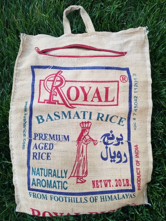 Unique Burlap Rice Zippered Handbag