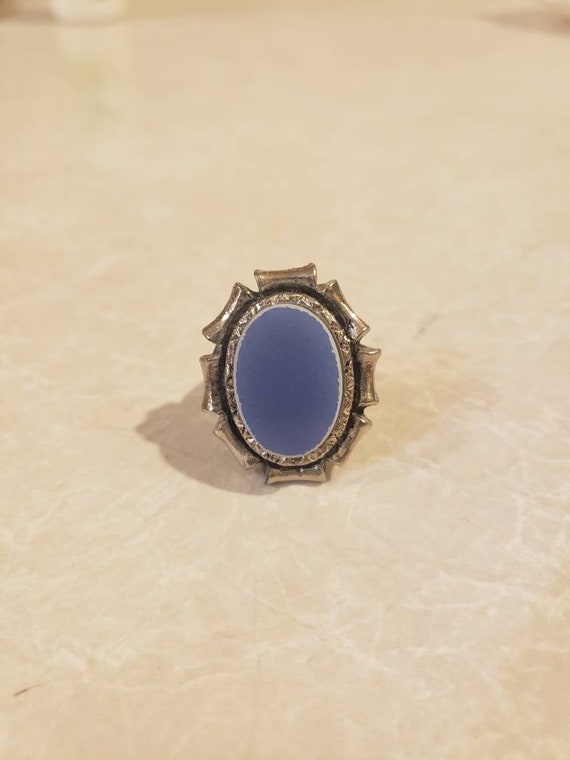 Adjustable Silver Statement Ring - image 2