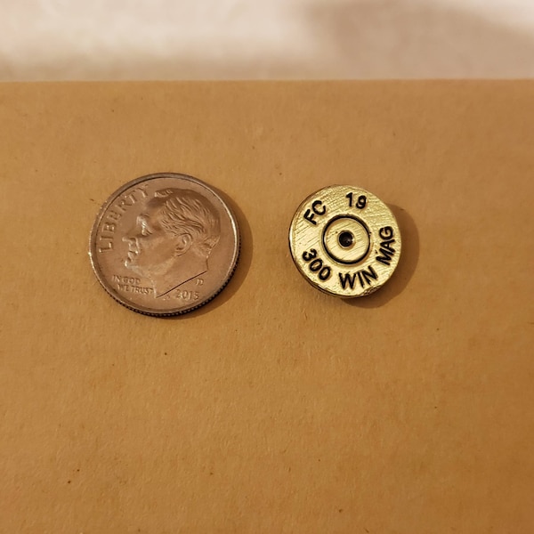 300 Win Mag Head Stamp Tie Tack