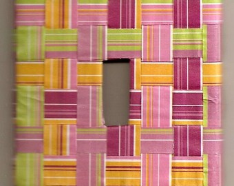 Placa de interruptor con tejido de papel para picnic