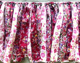 Guirnalda de tela, floral, primaveral, bonita, decoración de pared