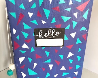 Cuaderno de composición de diario basura, estilo años 80, hazlo tú mismo. Regalo DIY.