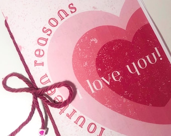 Folleto "14 razones por las que te amo", regalo infantil de San Valentín (PDF)