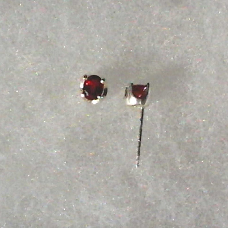 Genuine Songea Sapphire Gemstones in Argentium Silver Stud Earrings September Birthstone