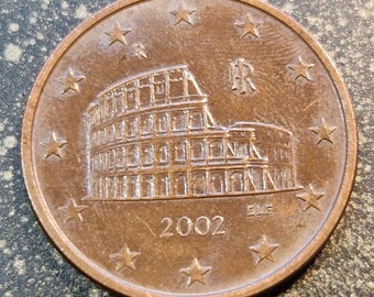 Moneda 5 céntimos de euro Roma 2002