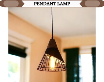 Pendant Light Fixture , Hanging Lights for Kitchen , Dining, Living Room & More | Rustic Chandelier, Ceiling Light - Plug-in Wall light