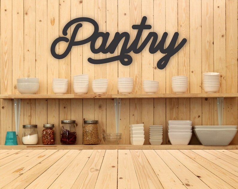 Rustic Wood Pantry Cutout Sign - Farmhouse Kitchen Decor - Laser Cut ...