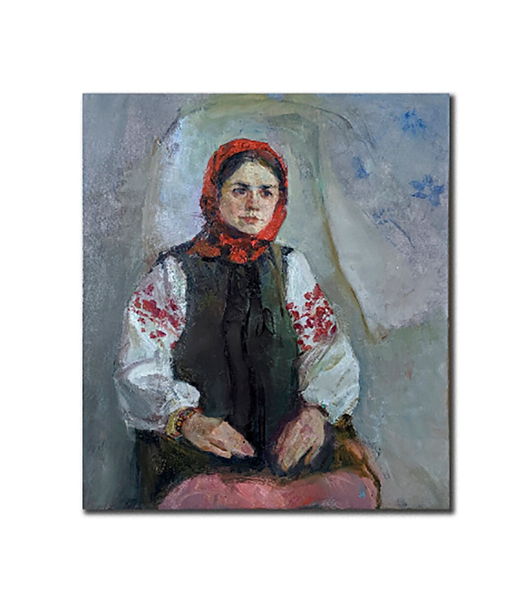 PORTRAIT PAINTING Original Oil Painting on Canvas by Soviet Ukrainian ...
