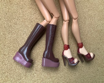 Lot of 2 Vintage My Scene Barbie doll shoes sandals boots