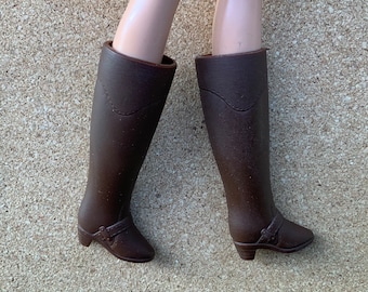 BROWN Vintage Barbie Mod boots,  English Equestrian riding boots