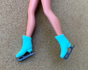 Vintage mint green Barbie doll ice skates, doll not included