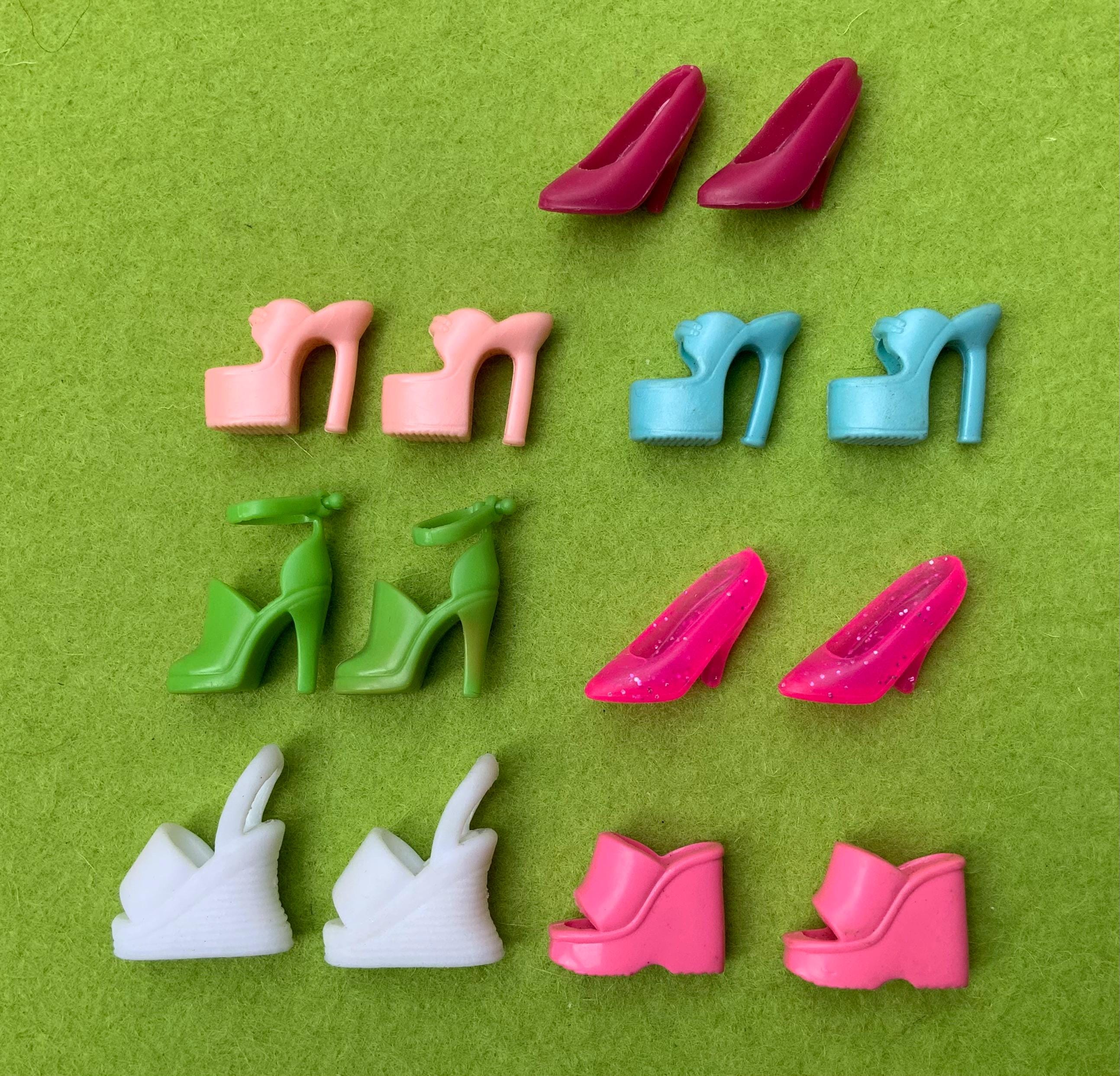 Lot of Vintage Barbie doll shoes, pairs, Sandals pumps heels