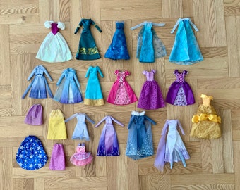 Lot of 21 doll clothes Dresses gowns and skirts, do NOT fit Barbie