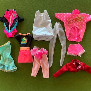 Lot of 9 Vintage Barbie doll size clothes dresses