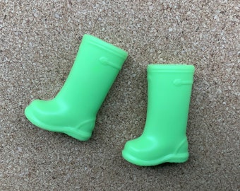 Vintage Barbie doll rain boots green Fashion Fever #29179