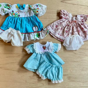 Lot of Vintage Doll dresses and underpants imperfect