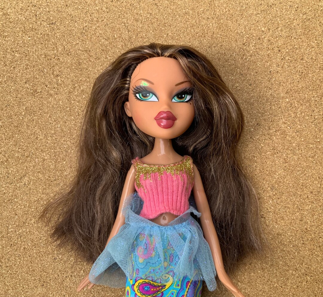 Vintage Bratz Doll Yasmin Redressed in Paisley Skirt and Etsy