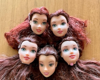 Lot of 5 doll heads for craft projects or party favors