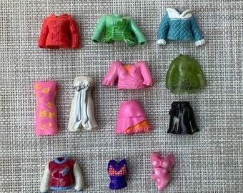 Lot of 12 Polly Pocket clothes tops skirts dresses