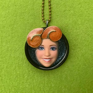 OOAK Doll face necklace