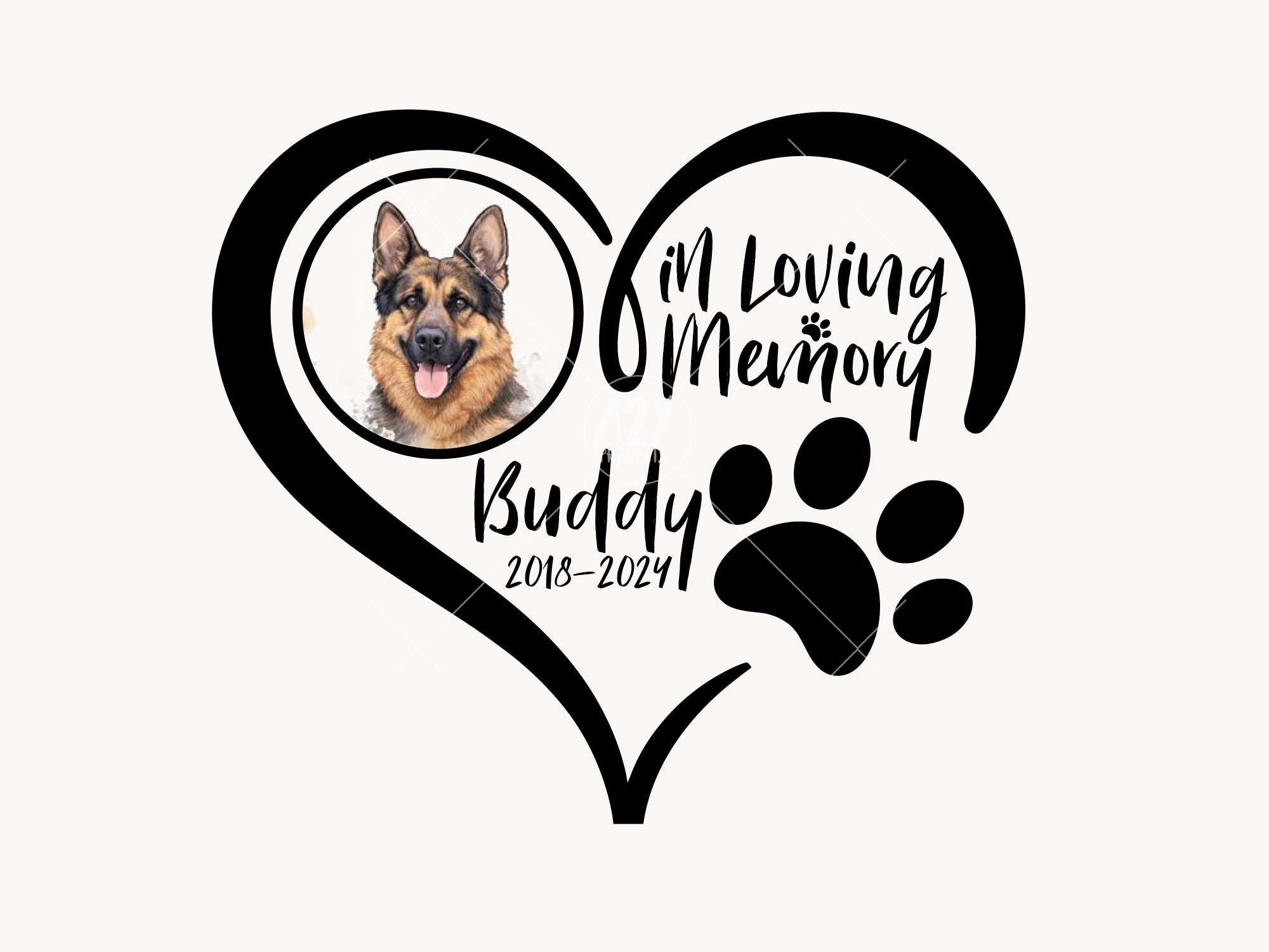 Custom Dog Memorial PNG, Personalized Pet Loss Gift, in Loving Memory ...