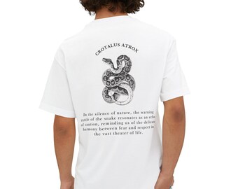 Unisex camisa oversize personalizada con diseño de serpiente de cascabel