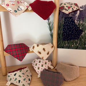 MIX and MATCH Dog Bandana, Reversible Bandana with Name / Dog Bandana / Christmas Special / Christmas